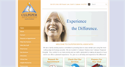 Desktop Screenshot of culpeperdentalassociates.com